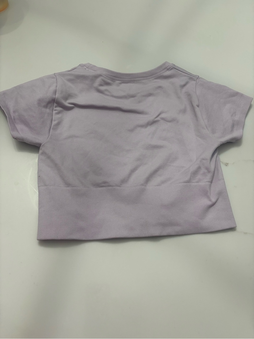 aerie Lilac Short-Sleeve Crop Top size small - Picture 2 of 2